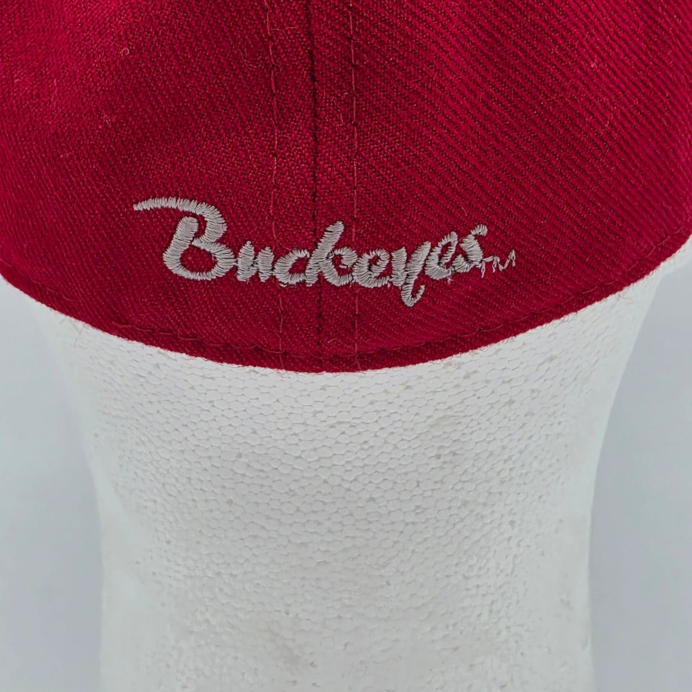 Zephyr Ohio State Buckeyes Fitted Hat Size 7 Red 100% Wool Embroidered NCAA Cap - Picture 7 of 13